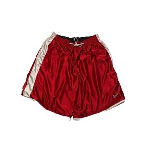 Vintage Nike Basketball Shorts Mens XL Red Lined Swoosh Athletic Reversible Y2K